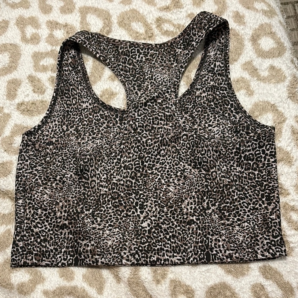 Leopard Print Racerback Tank Top - Picture 2 of 5